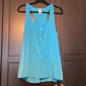 Charming Charlie marine blue racerback tank, size large.